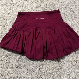 Burgundy Gold Hinge Skirt